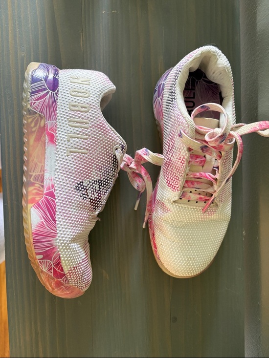 NOBULL Shoes - NOBULL White Pink Purple Floral Athletic Shoes